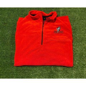 Vintage YTK Retro Ohio State Buckeyes 1/4 zip crewneck sweatshirt Large XL red